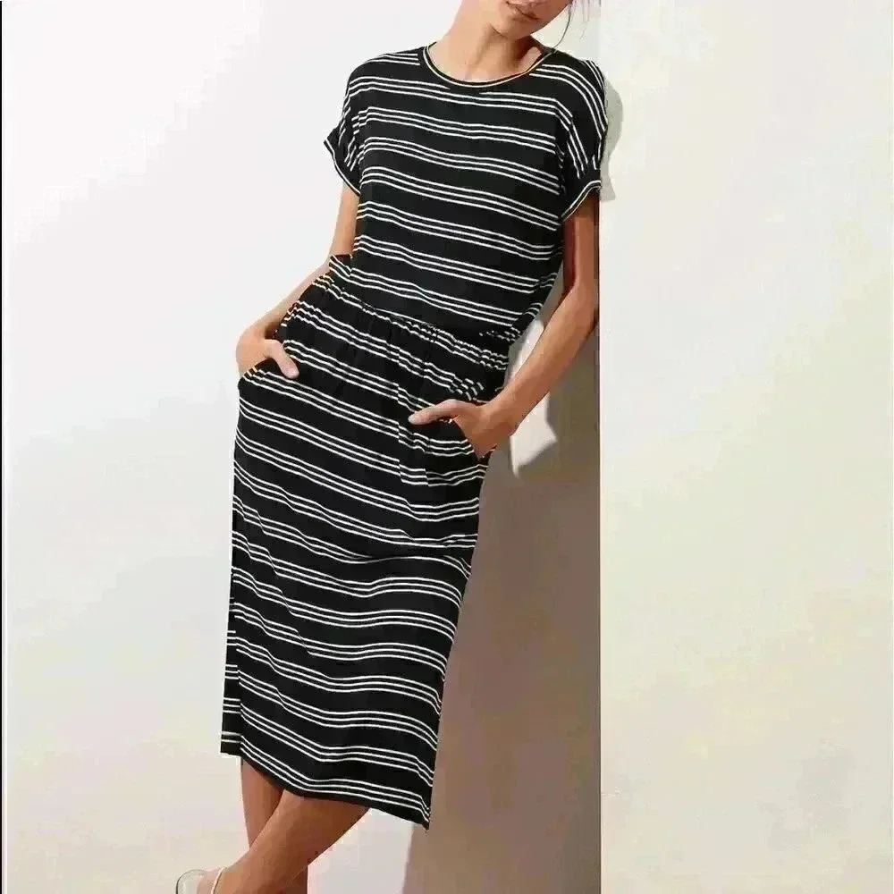 Banana Republic Knit Midi T-Shirt Dress